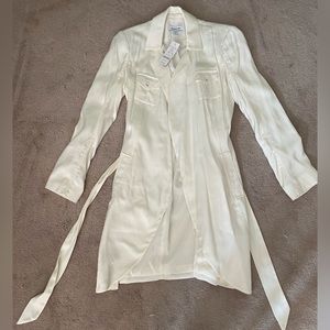 NWT New Bebe White Trench Coat